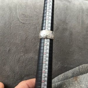 Silpada Hammered 925 Silver Cuff Band Ring Size 8.5